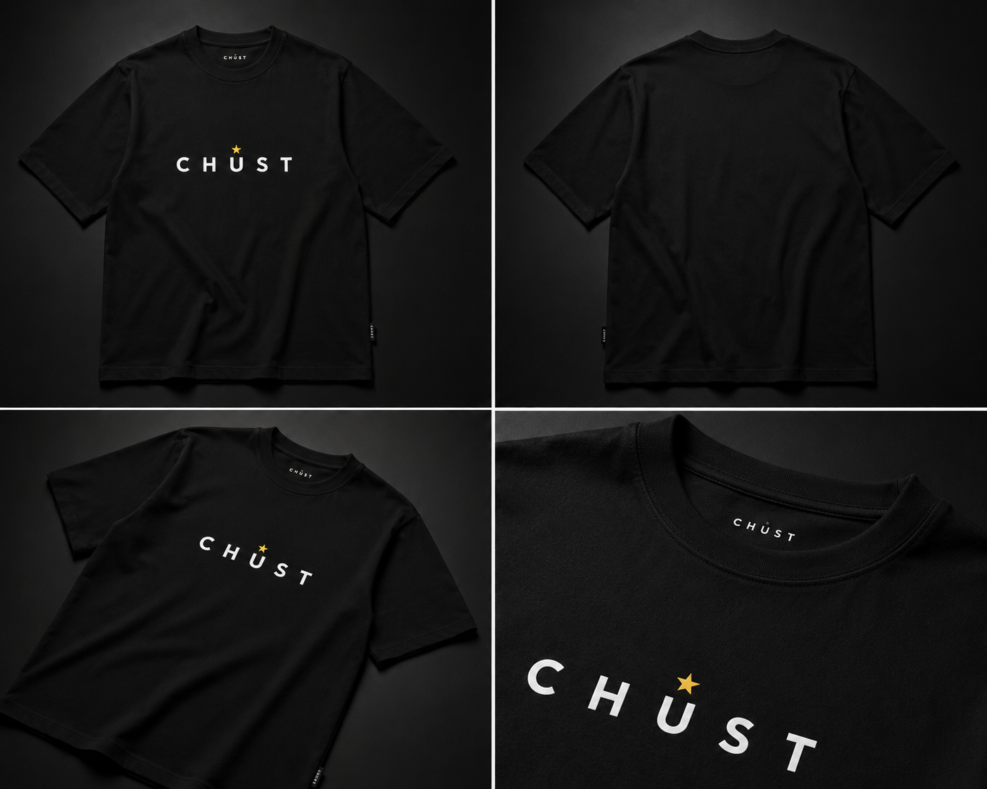 CHUST tee — black colorway